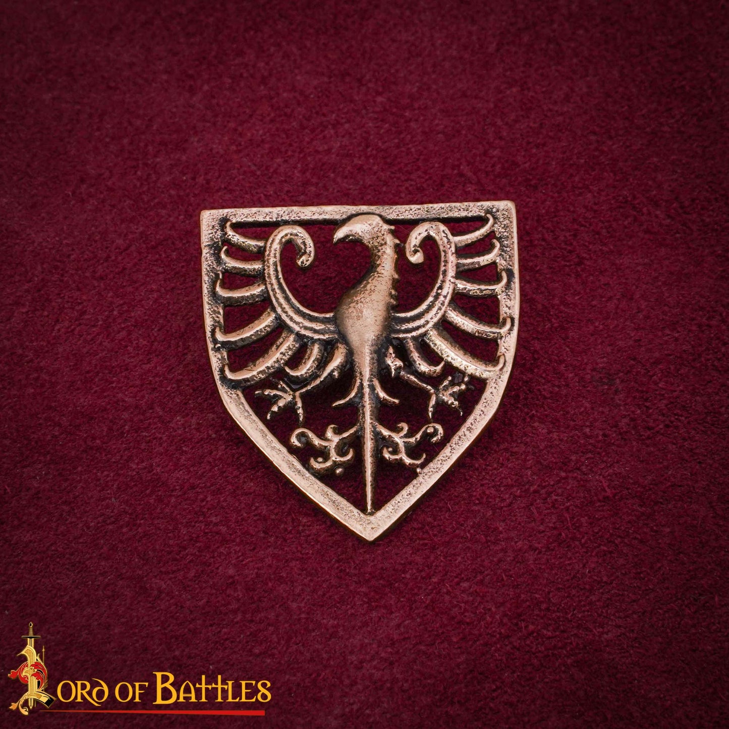 Juego de 3 Monturas de Águila Heráldica de Bronce del Siglo Xiii | Acentos Medievales Fundidos a la Cera Perdida - Imagen 9