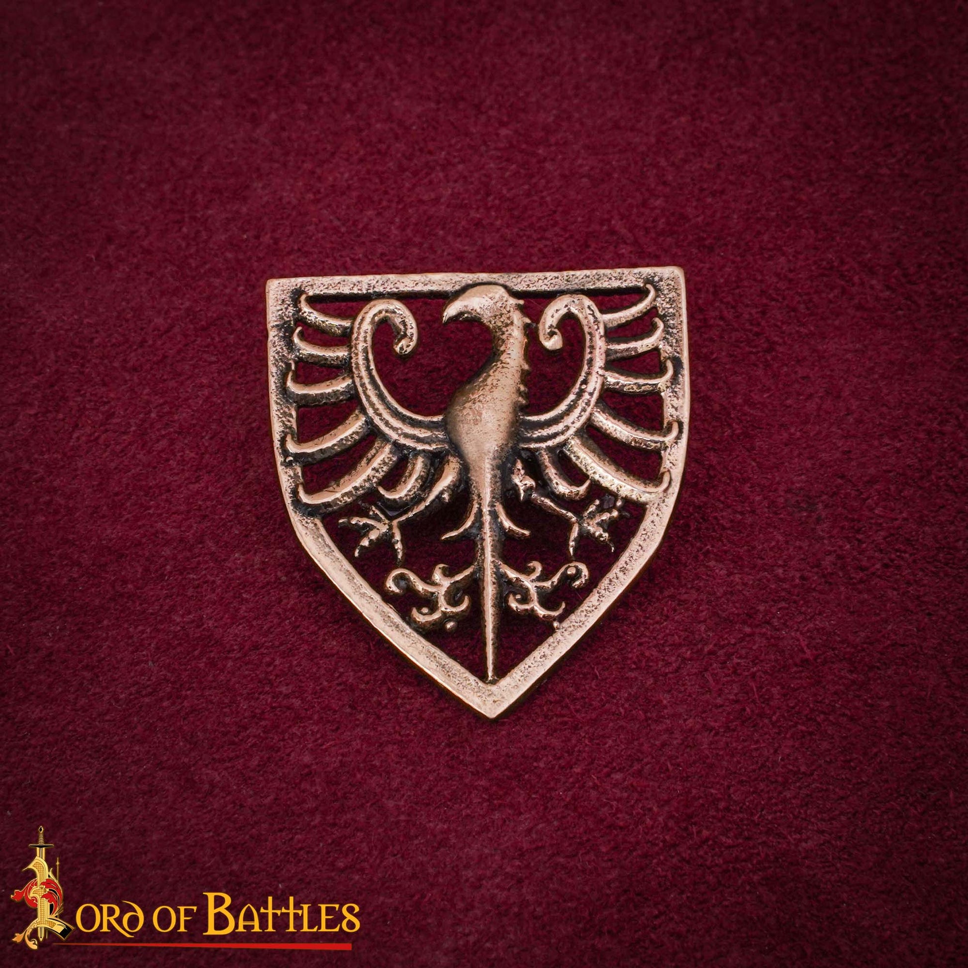 Juego de 3 Monturas de Águila Heráldica de Bronce del Siglo Xiii | Acentos Medievales Fundidos a la Cera Perdida - Imagen 9