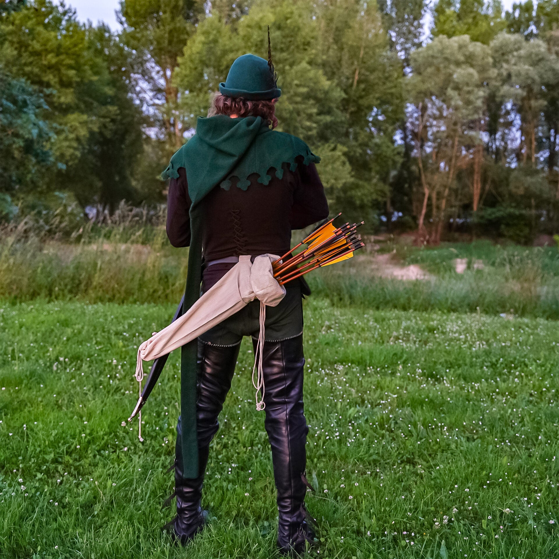Carcaj Lienzo Campesino Crudo | Porta Flechas Tiro con Arco Histórico - Imagen 2