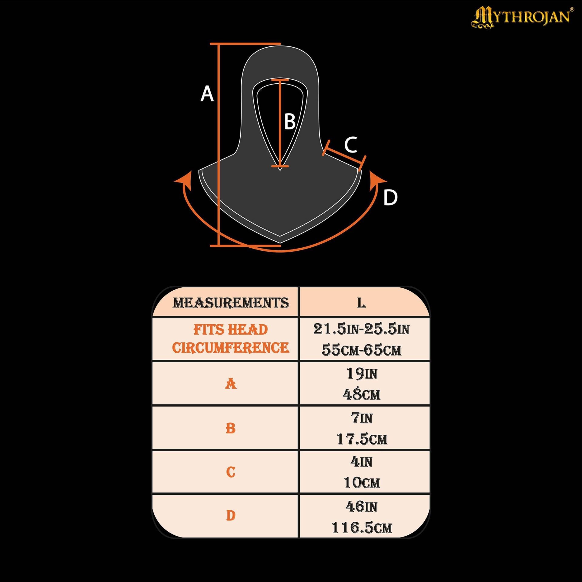Cofia Medieval de Cota de Malla - Acero Dulce Ennegrecido con Borde de Latón Macizo - Anillos de 10 Mm y 16 Galgas - Imagen 14