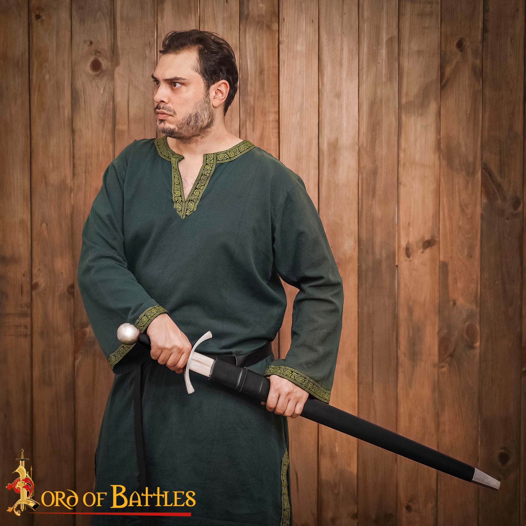 Espada de Guerra Medieval de Arquero Forjada a Mano Tradicionalmente - Hoja de Acero Decorativa Pulida con Vaina - Imagen 6