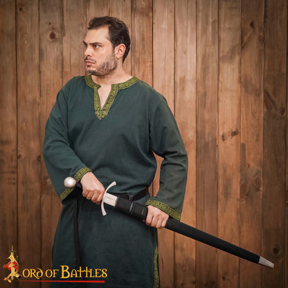 Espada de Guerra Medieval de Arquero Forjada a Mano Tradicionalmente - Hoja de Acero Decorativa Pulida con Vaina - Imagen 6