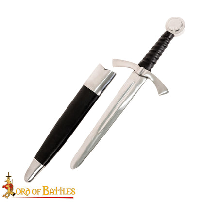 Daga Histórica Medieval con Vaina - Acero Decorativo Coleccionable - Imagen 4