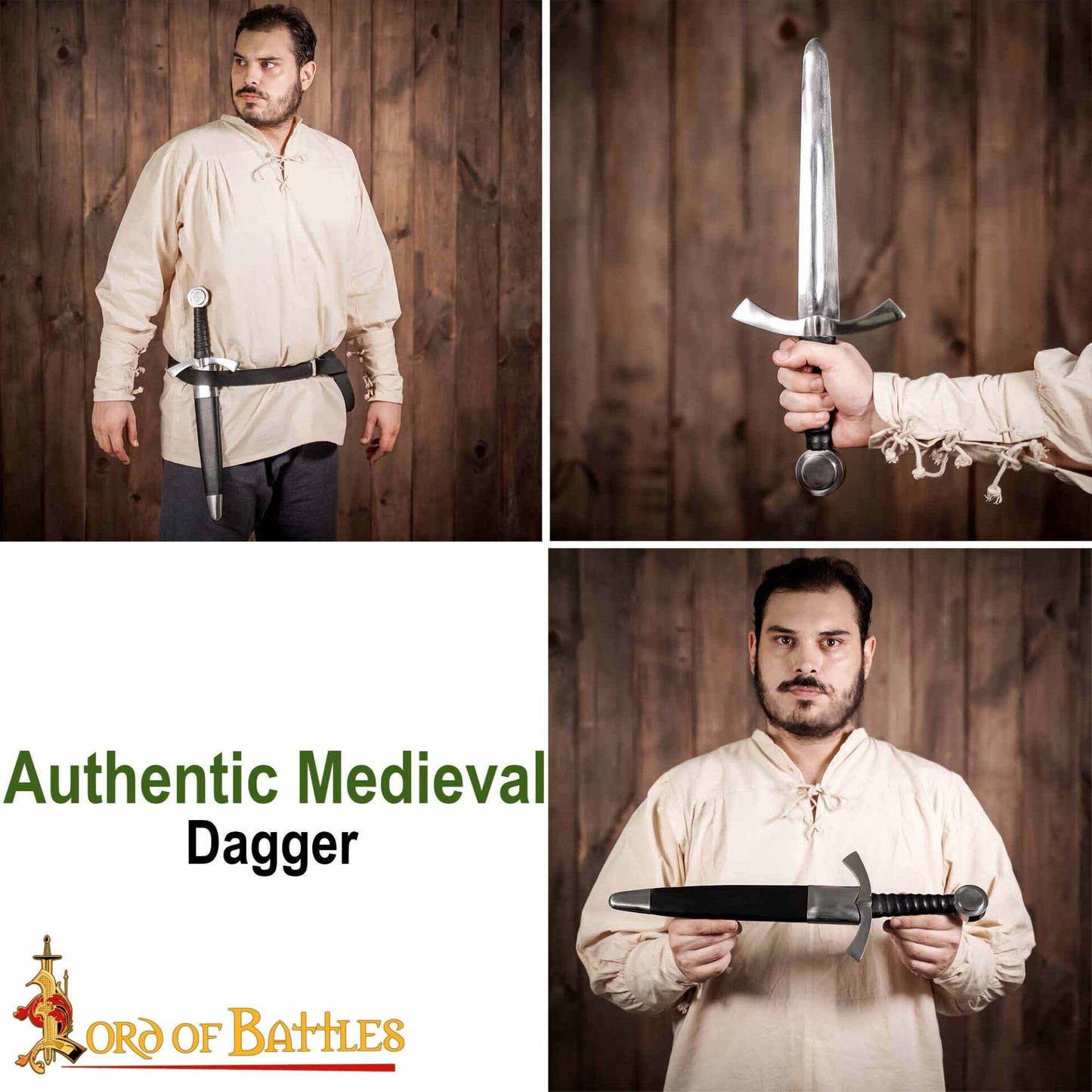 Daga Histórica Medieval con Vaina - Acero Decorativo Coleccionable - Imagen 8
