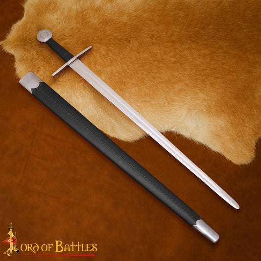 Espada Vikinga Forjada a Mano Tradicionalmente con Vaina - 37" Hoja de Acero Funcional Pulido - Imagen 2