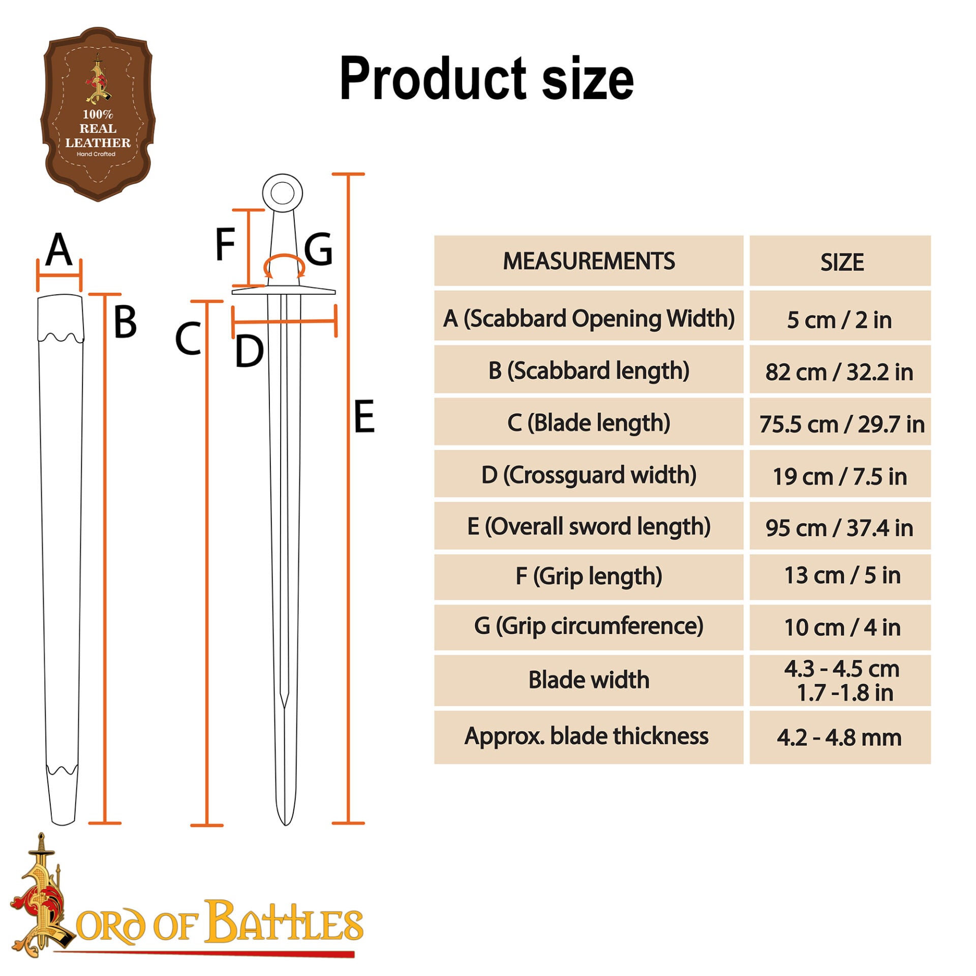Espada Vikinga Forjada a Mano Tradicionalmente con Vaina - 37" Hoja de Acero Funcional Pulido - Imagen 3