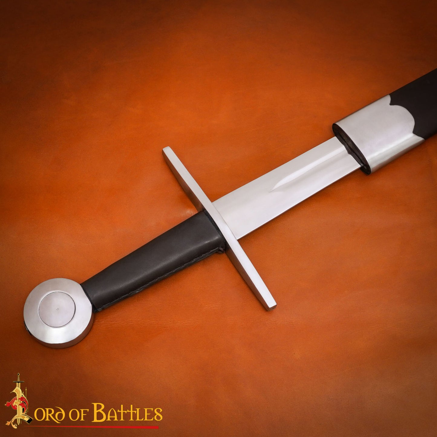 Espada Vikinga Forjada a Mano Tradicionalmente con Vaina - 37" Hoja de Acero Funcional Pulido - Imagen 6