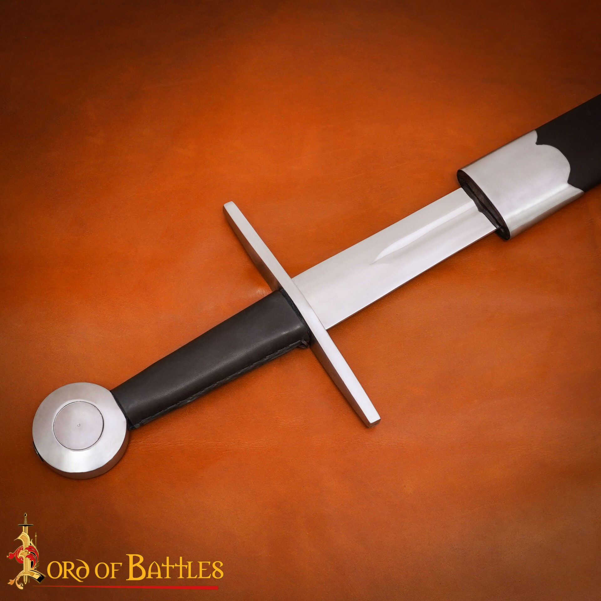 Espada Vikinga Forjada a Mano Tradicionalmente con Vaina - 37" Hoja de Acero Funcional Pulido - Imagen 6