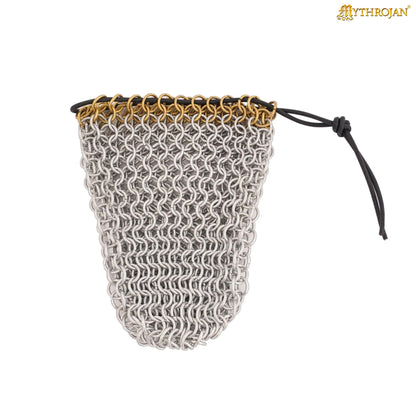 Bolsa de Dados de Cota de Malla Mythrojan - 8 Mm, Calibre 16 - Bolsa de Cordón de Aluminio Anodizado para Dnd, Larp y Juegos Medievales - Imagen 4