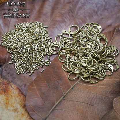 Anillos Redondos de Latón Sueltos Remachados para Cota de Malla - 8mm 17 Calibres - Juego de 100 Anillos y Remaches para Armaduras Diy, Temas Medievales, Larp y Proyectos de Artesanía - Imagen 2
