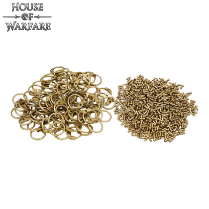 Anillos Redondos de Latón Sueltos Remachados para Cota de Malla - 8mm 17 Calibres - Juego de 100 Anillos y Remaches para Armaduras Diy, Temas Medievales, Larp y Proyectos de Artesanía - Imagen 4