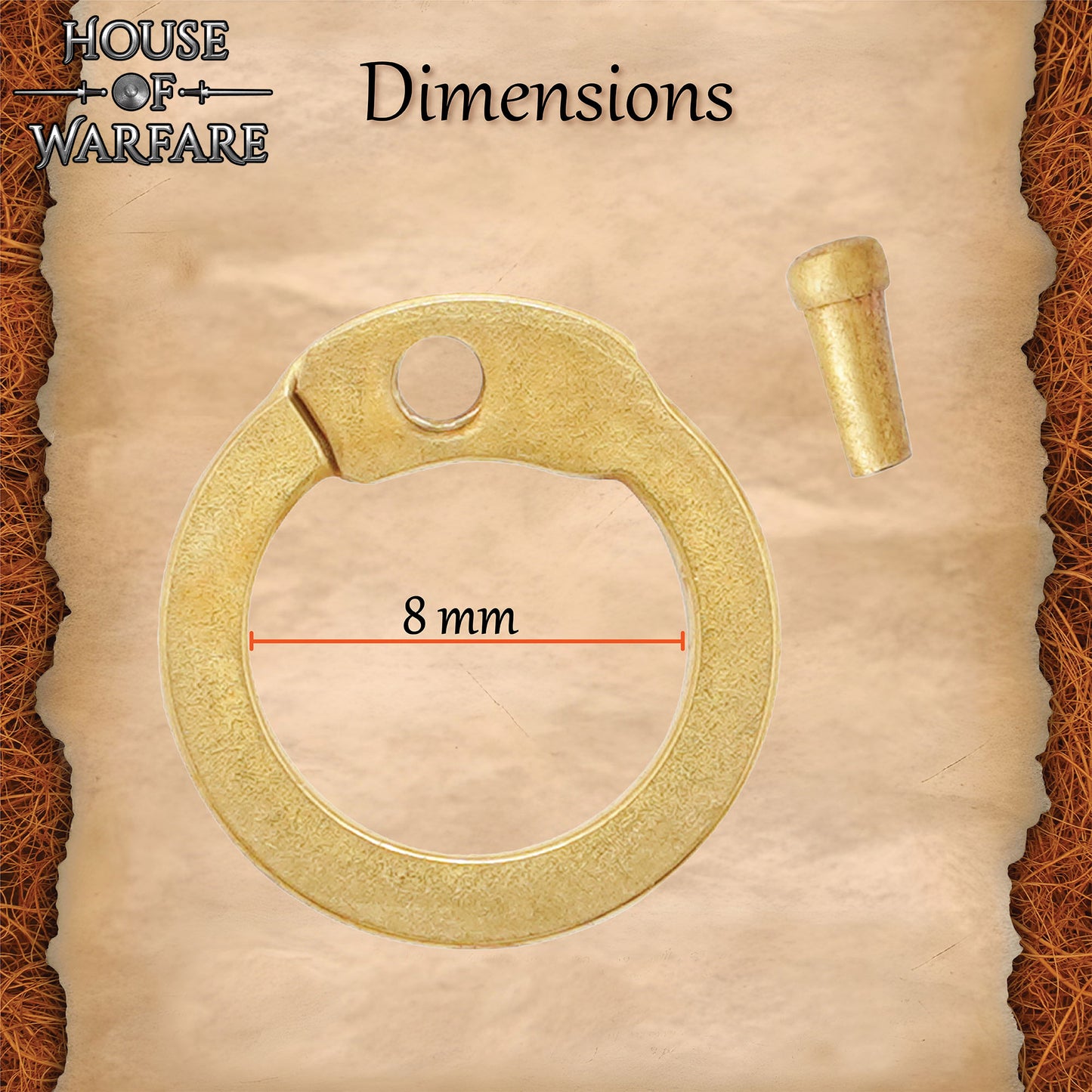 Anillo Plano de Latón Suelto Redondo Remachado - 8mm 17 Gauge - Juego de 100 Piezas - Anillos de Reparación de Cota de Malla Medieval - Imagen 3