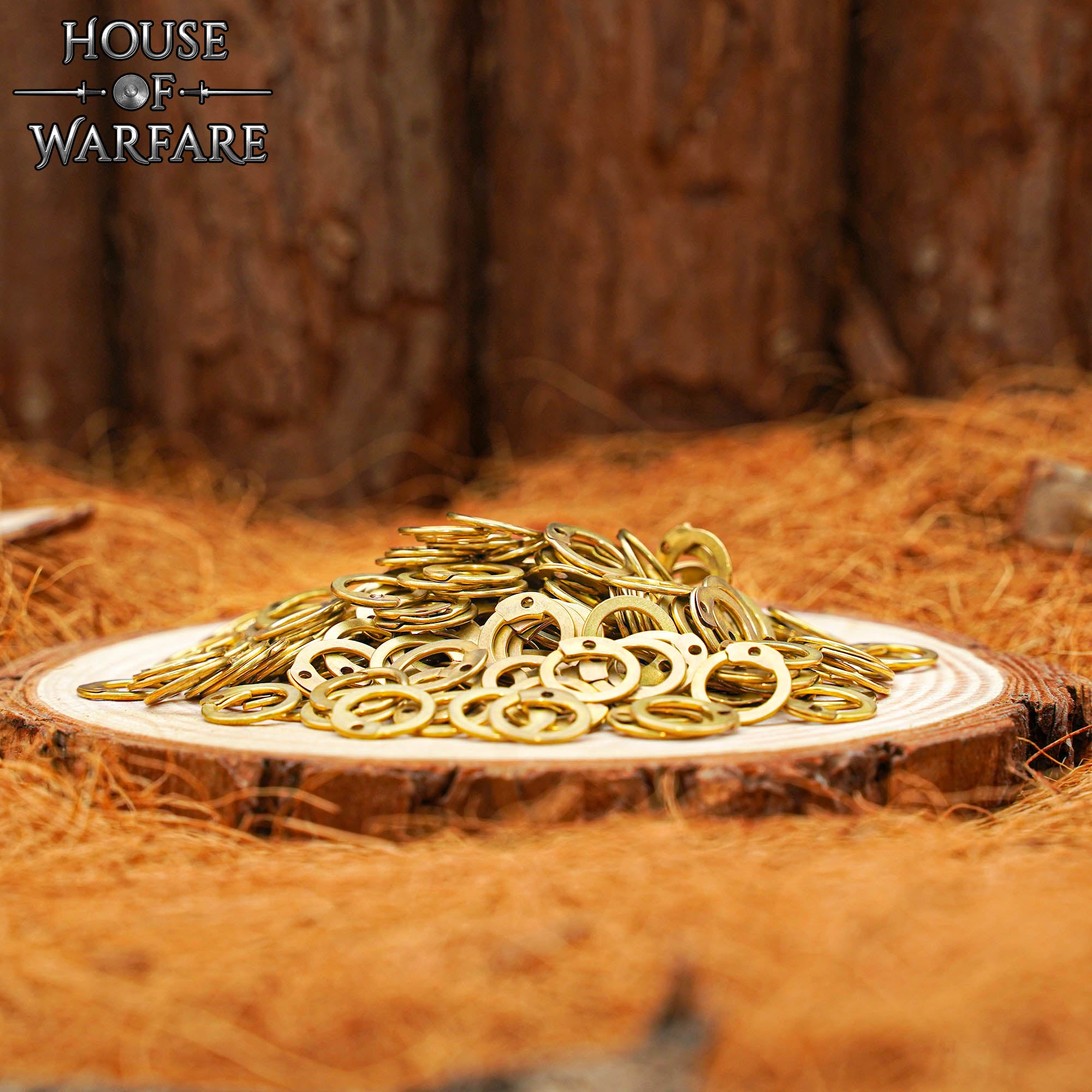 Anillo Plano de Latón Suelto Redondo Remachado - 8mm 17 Gauge - Juego de 100 Piezas - Anillos de Reparación de Cota de Malla Medieval - Imagen 5