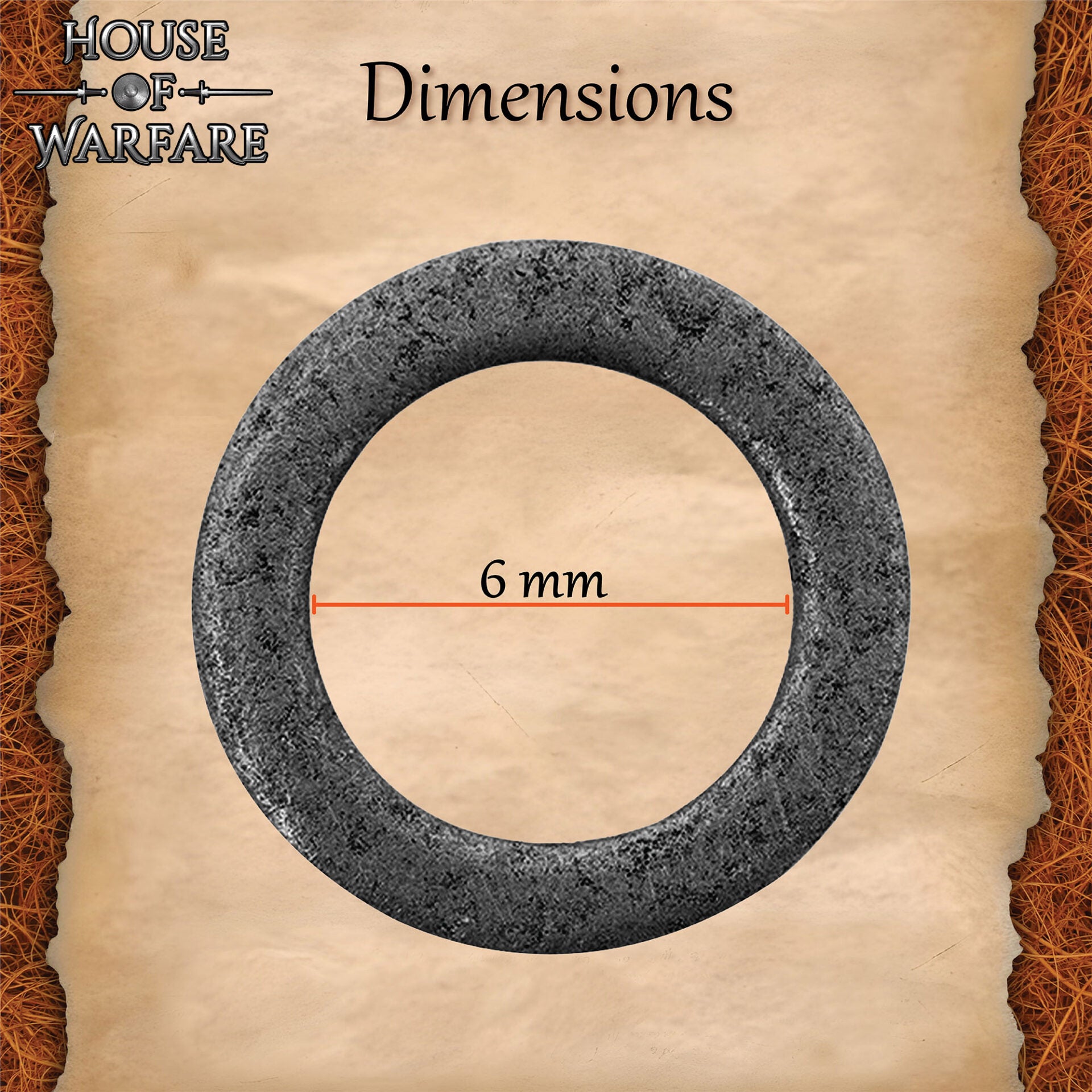 Juego de Anillas Sueltas para Correo - Anillas Planas Macizas, Diámetro Interior de 6 Mm, Acero Calibre 18 - Imagen 3