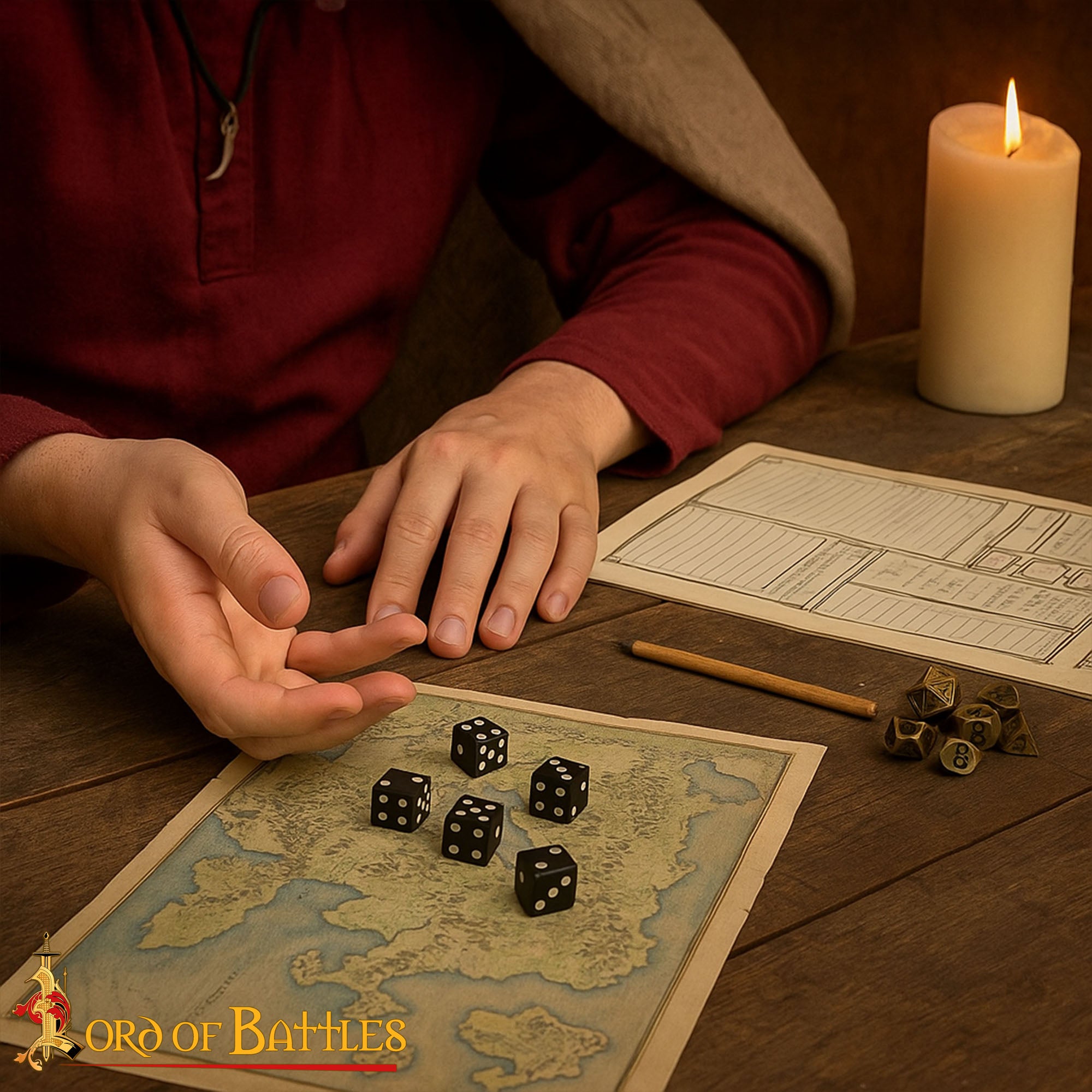 Juego de Dados Artesanales de Cuerno de Búfalo - 6 Piezas | Dados Naturales para Juegos de Rol de Mesa, Coleccionismo y Juegos Históricos - Imagen 2