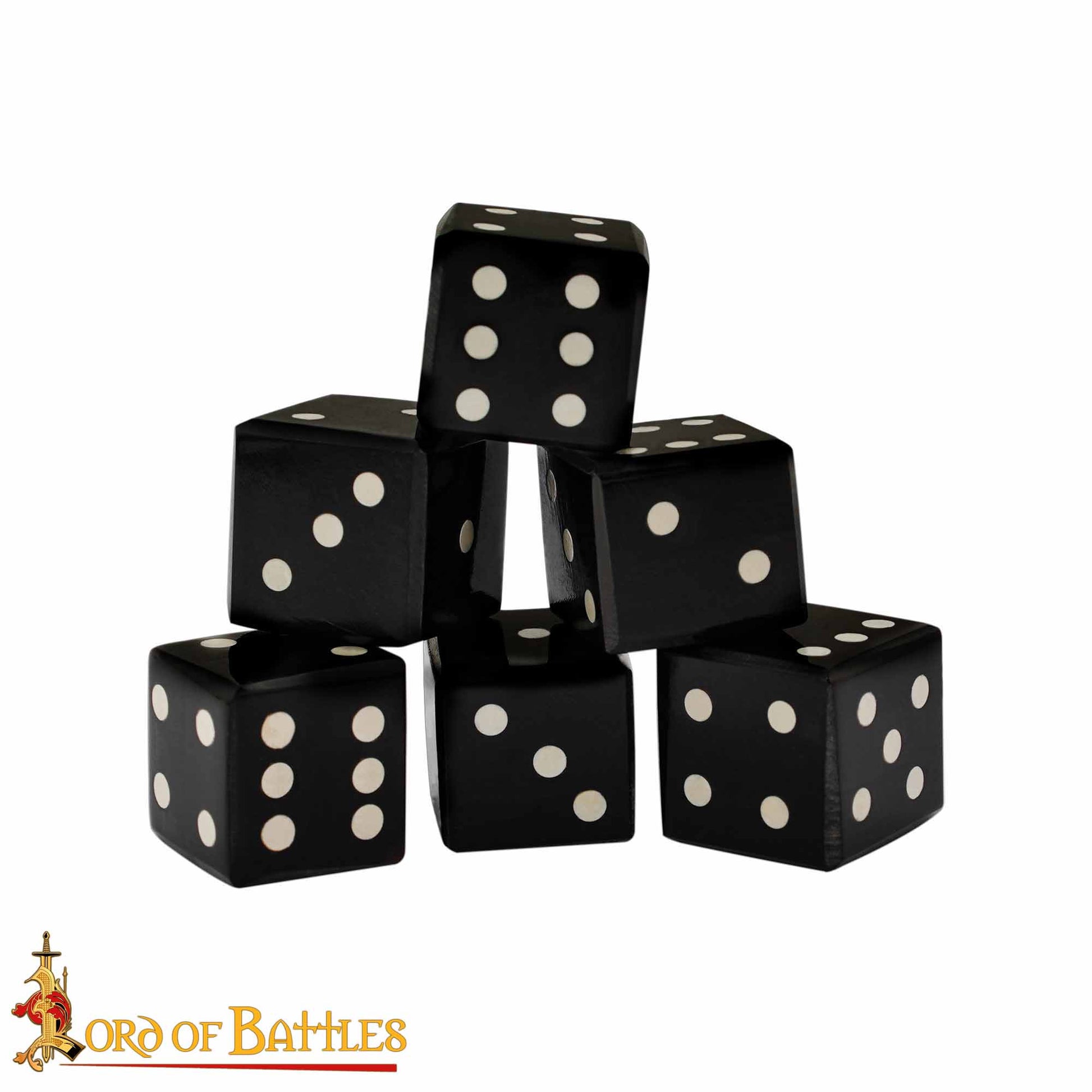 Juego de Dados Artesanales de Cuerno de Búfalo - 6 Piezas | Dados Naturales para Juegos de Rol de Mesa, Coleccionismo y Juegos Históricos - Imagen 4