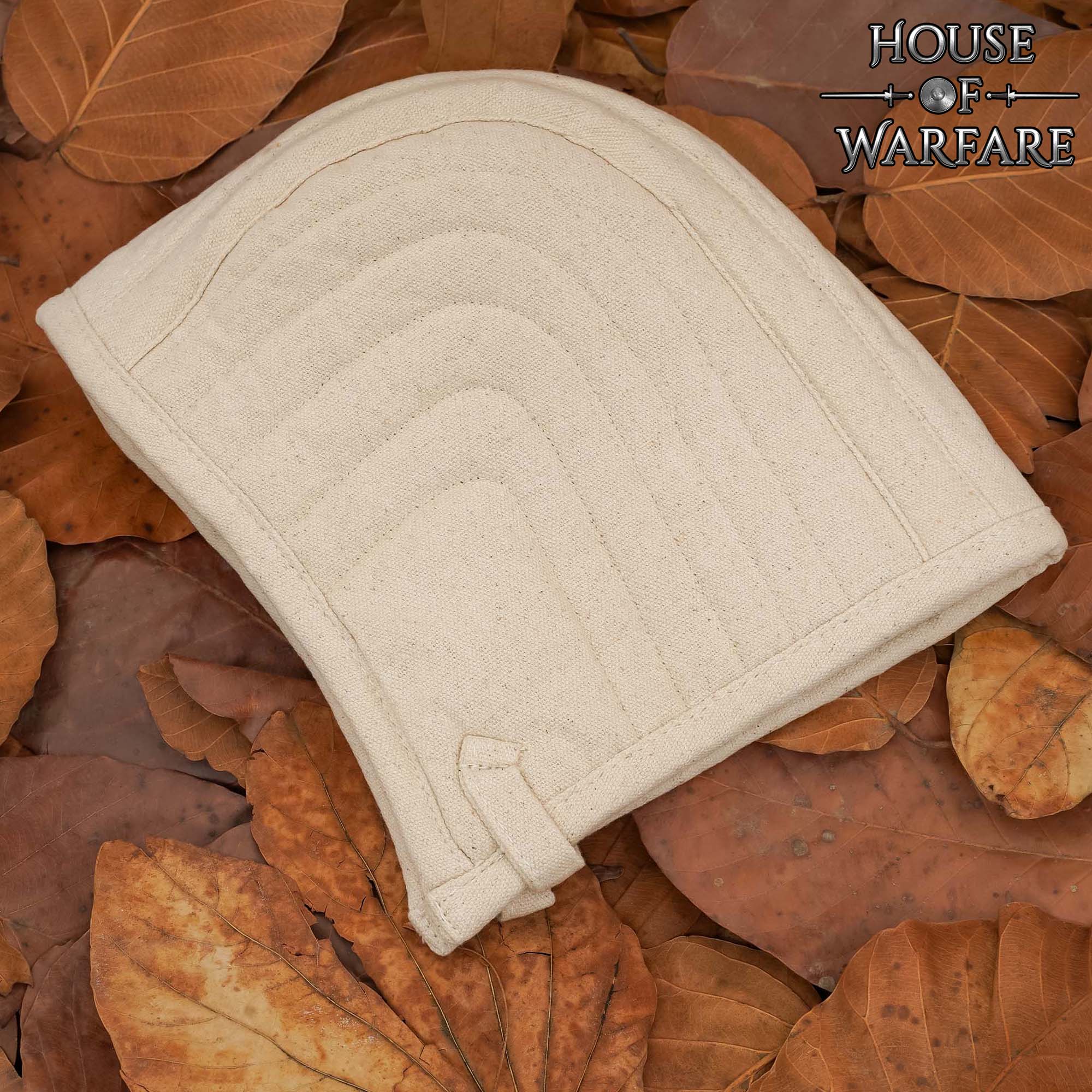 Gorro de Armar de Algodón Acolchado - Forro de Casco Medieval - Acolchado de Lona Natural - Imagen 8