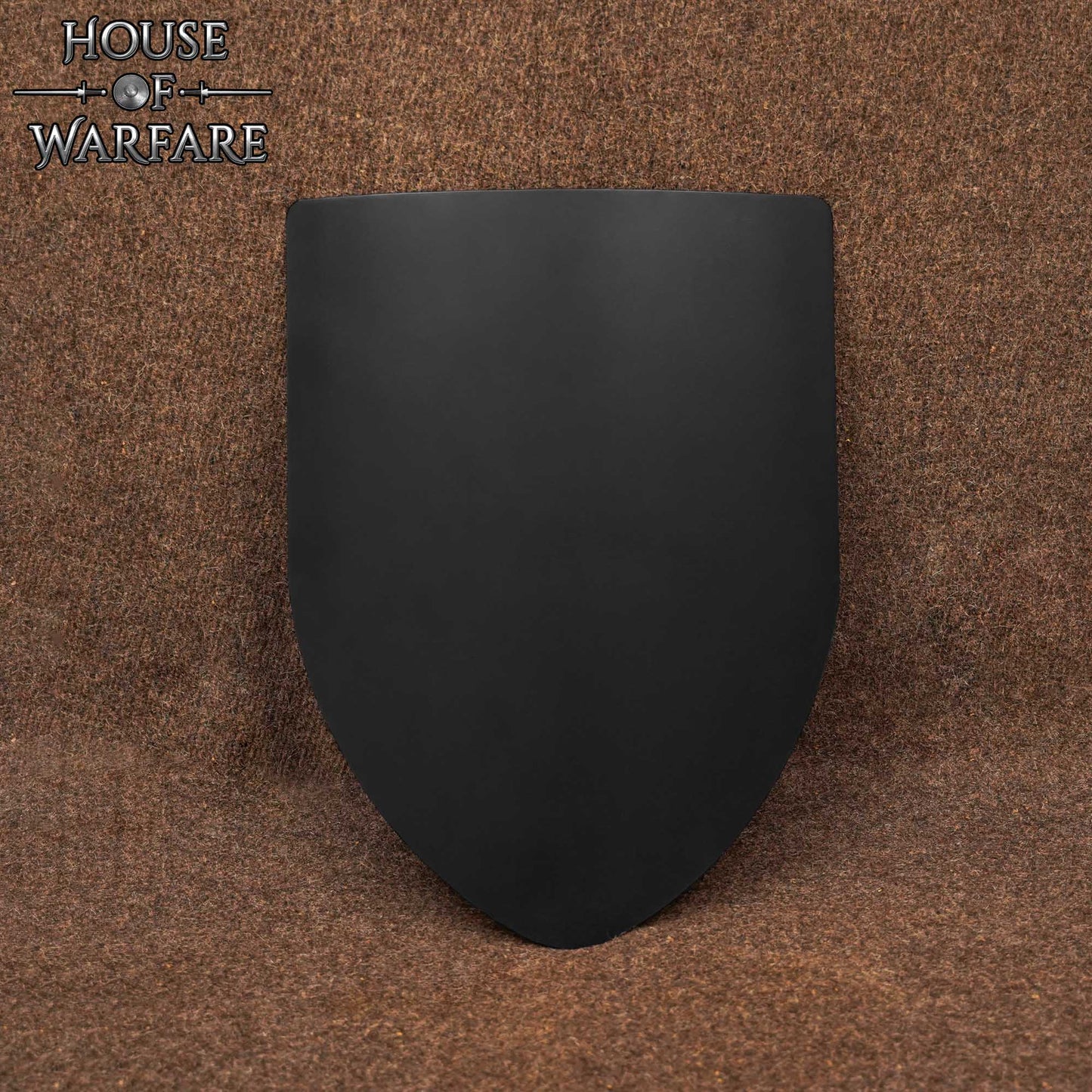 Escudo de Batalla de Acero Liso con Cadena - Negro- Personalizable - Imagen 1