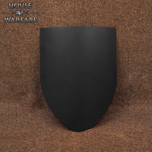 Escudo de Batalla de Acero Liso con Cadena - Negro- Personalizable - Imagen 1