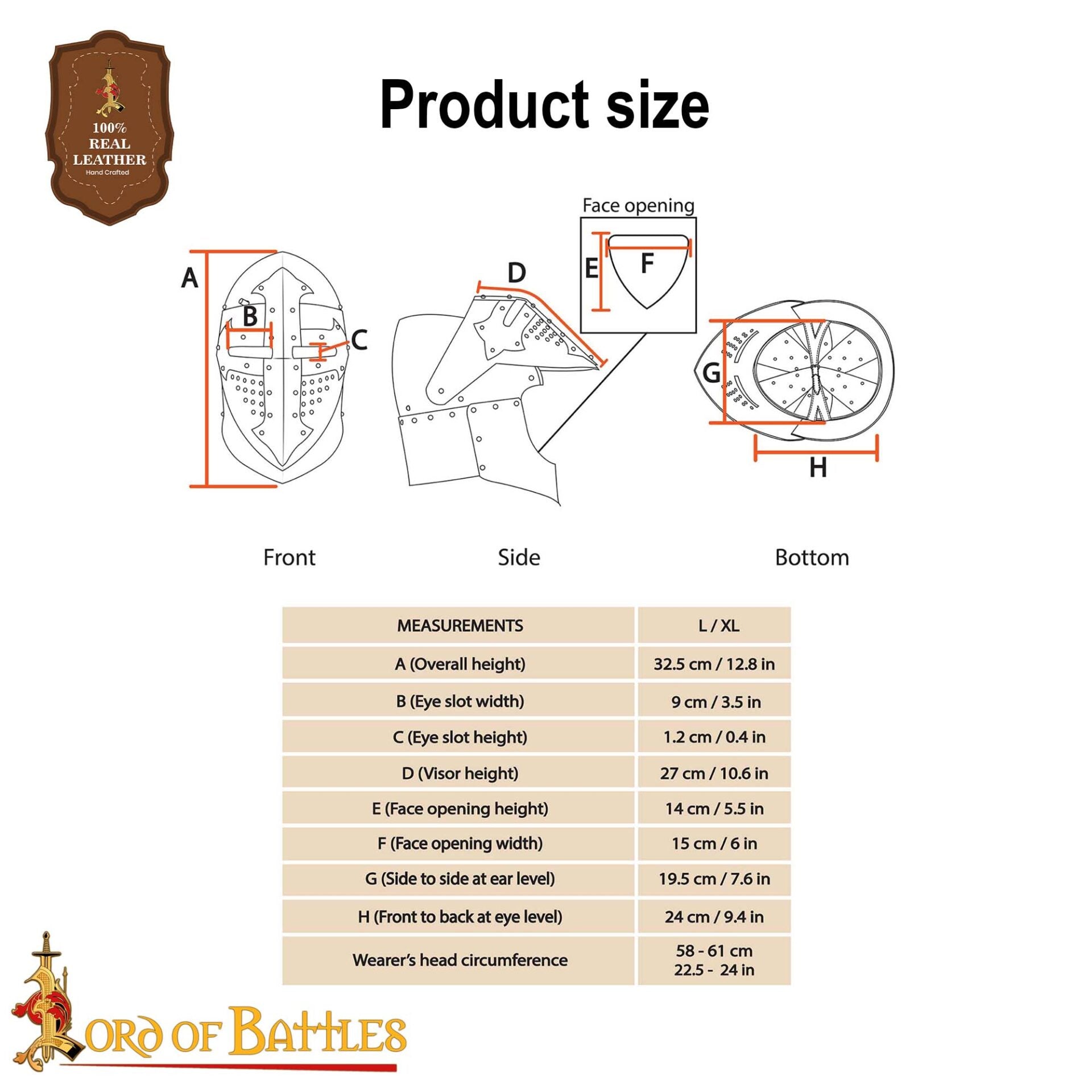 Casco Bascinet Visera del Siglo Xiv con Forro de Cuero - Imagen 3