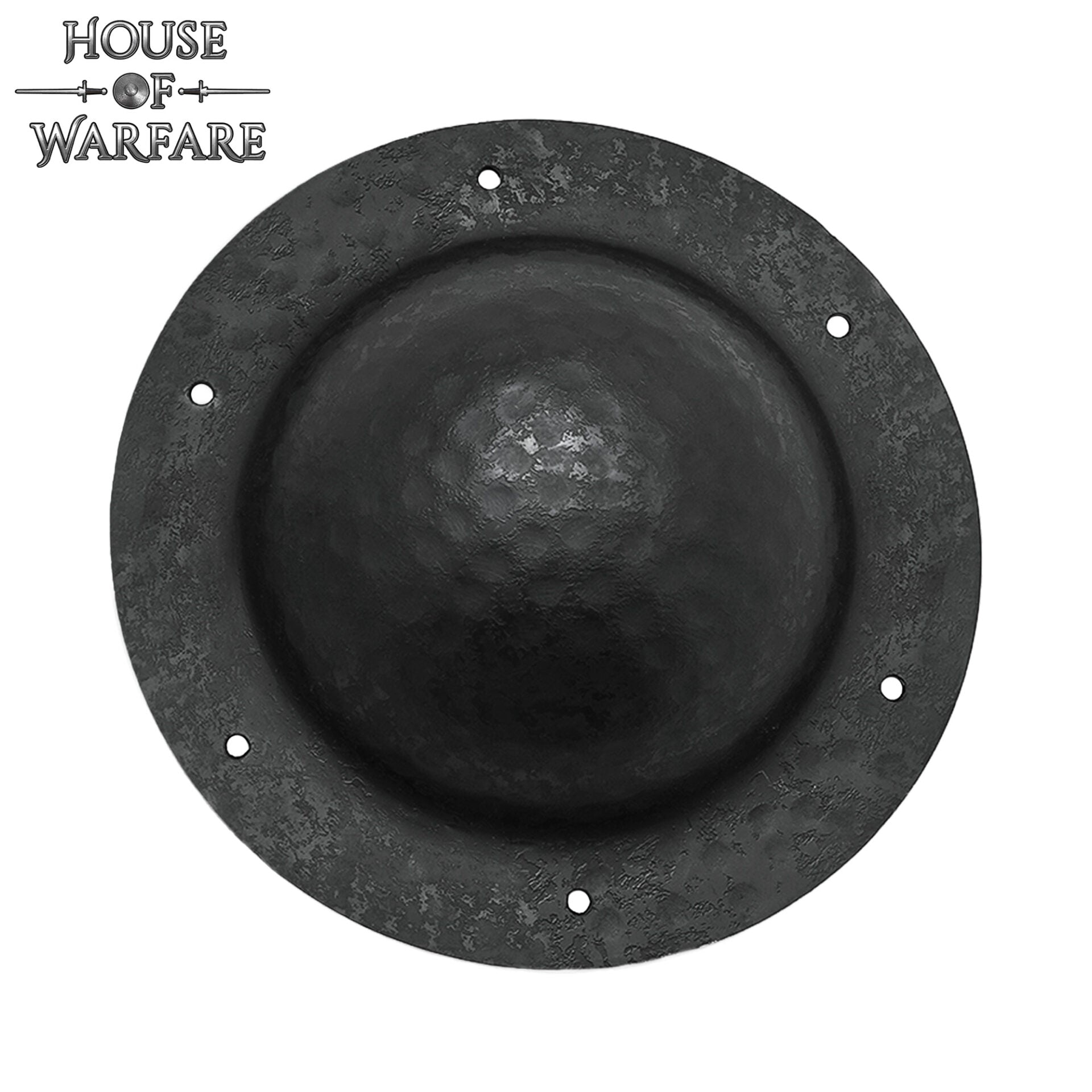 Jefe de Escudo Vikingo y Anglosajón - 7,9" de Diámetro, Acero Ennegrecido de Calibre 14 - Imagen 4