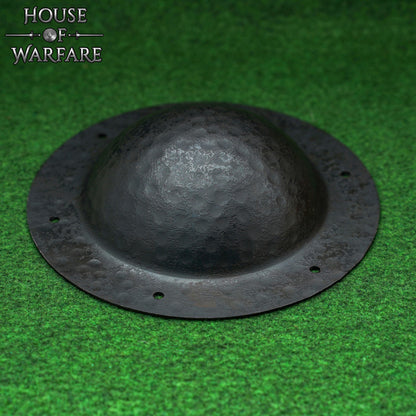 Jefe de Escudo Vikingo y Anglosajón - 7,9" de Diámetro, Acero Ennegrecido de Calibre 14 - Imagen 5