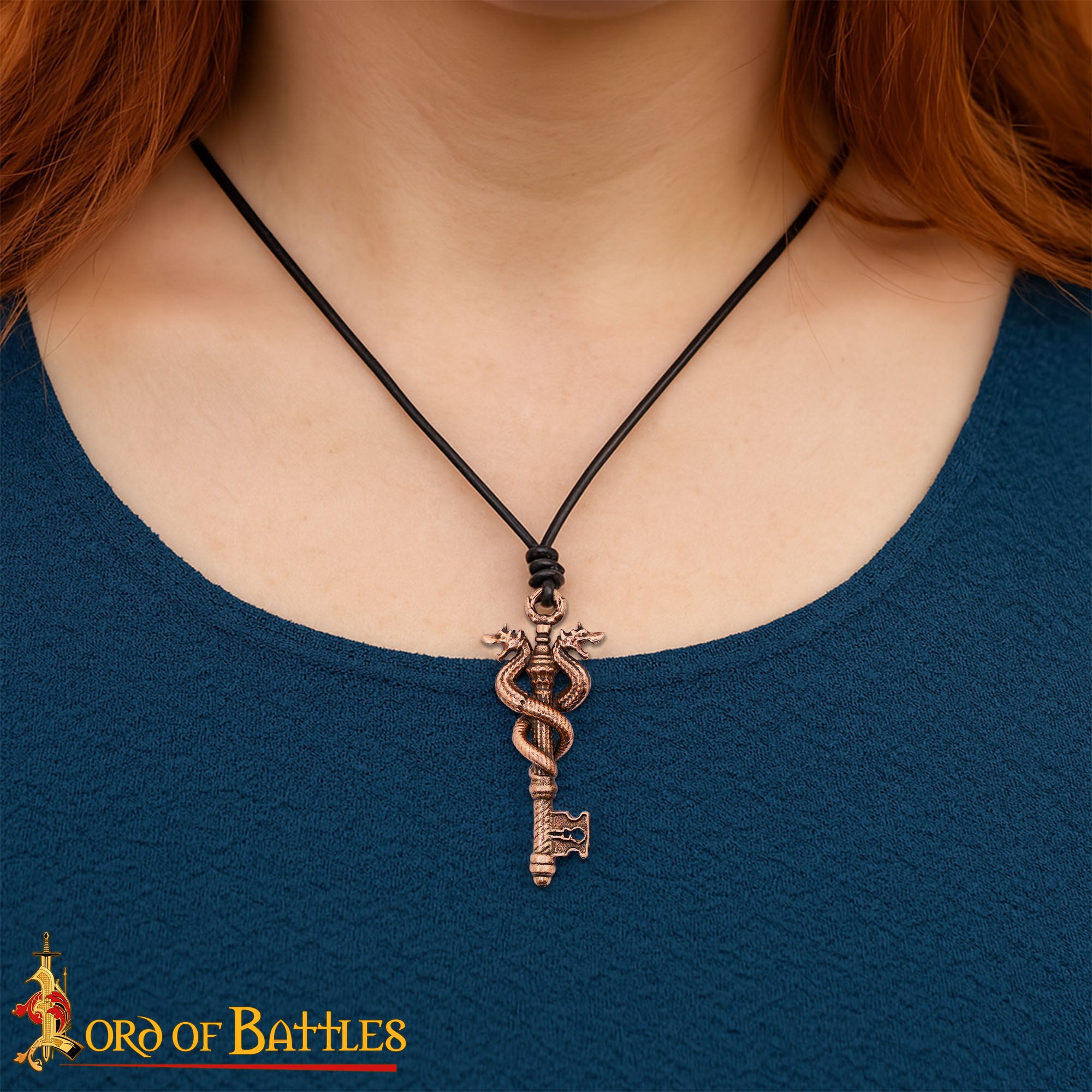 Colgante Llave de Bronce a la Cera Perdida Guardián del Dragón - Imagen 6