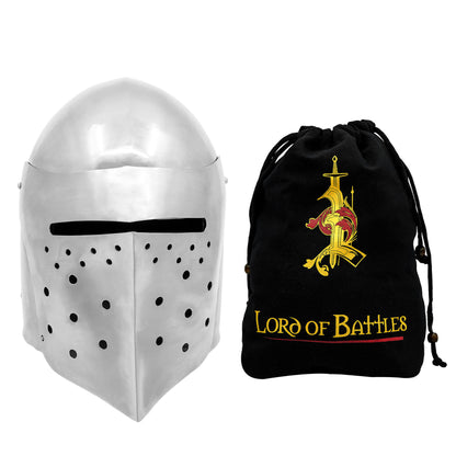 Casco de Caballero Bascinet del Siglo Xiv con Forro Acolchado de Protección - Imagen 10