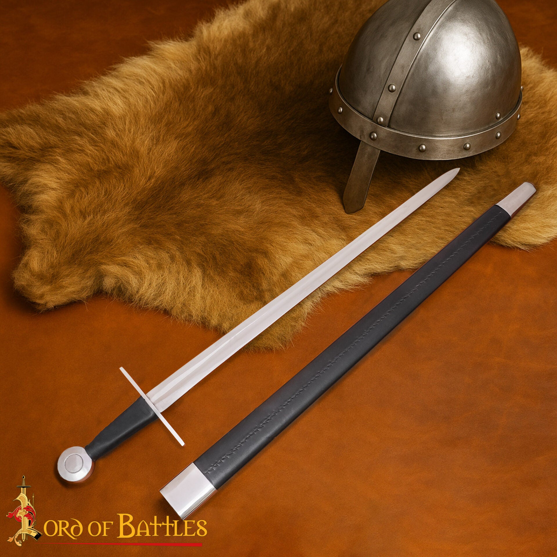 Espada Vikinga de Acero Al Carbono Forjada a Mano con Vaina -funcional - Imagen 1