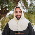 Cuello Acolchado de Lona de Algodón con Capucha - Gorro Acolchado Crudo para Casco Medieval Acolchado - Imagen 1