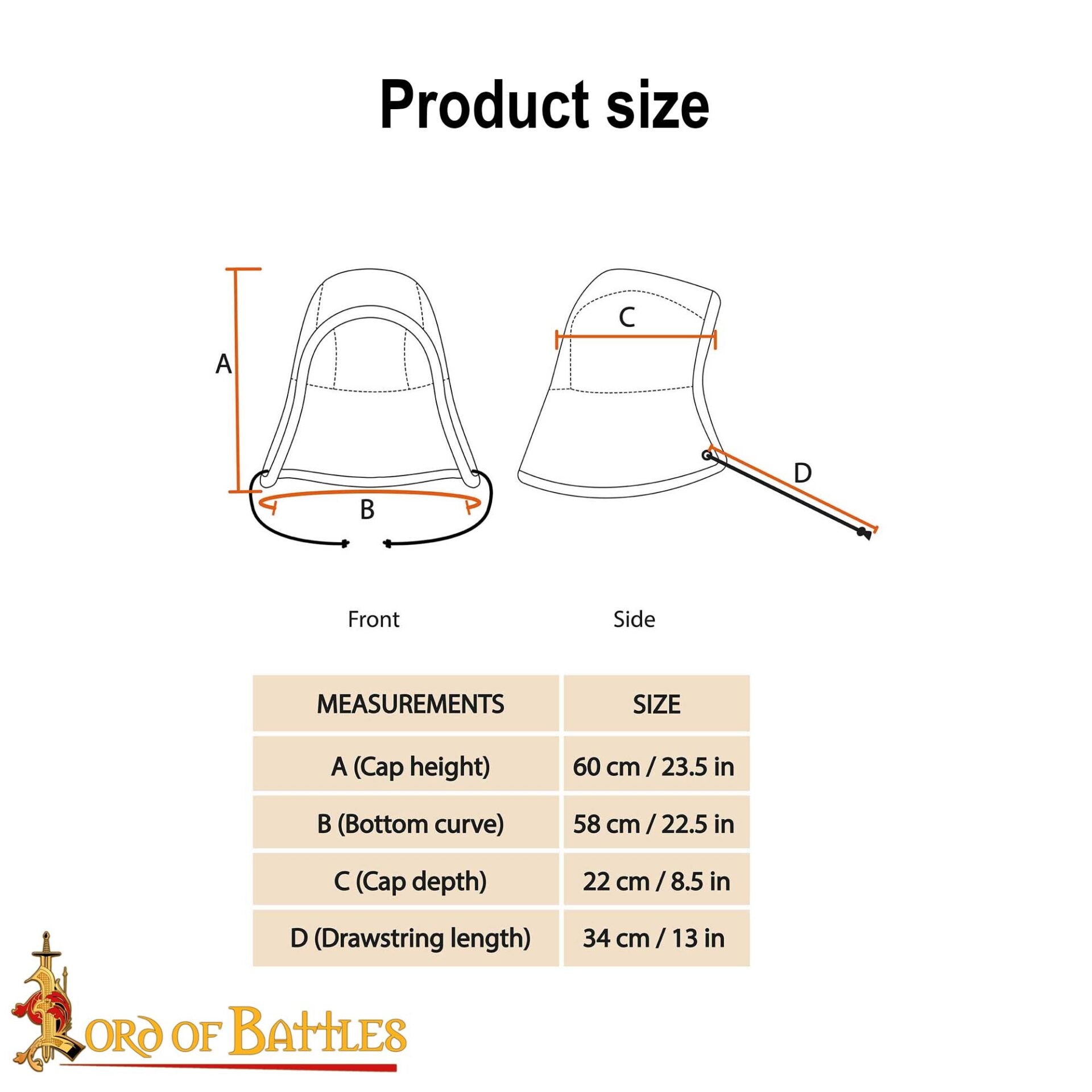 Gorra Acolchada Medieval - Forro de Casco Acolchado Negro - Imagen 3