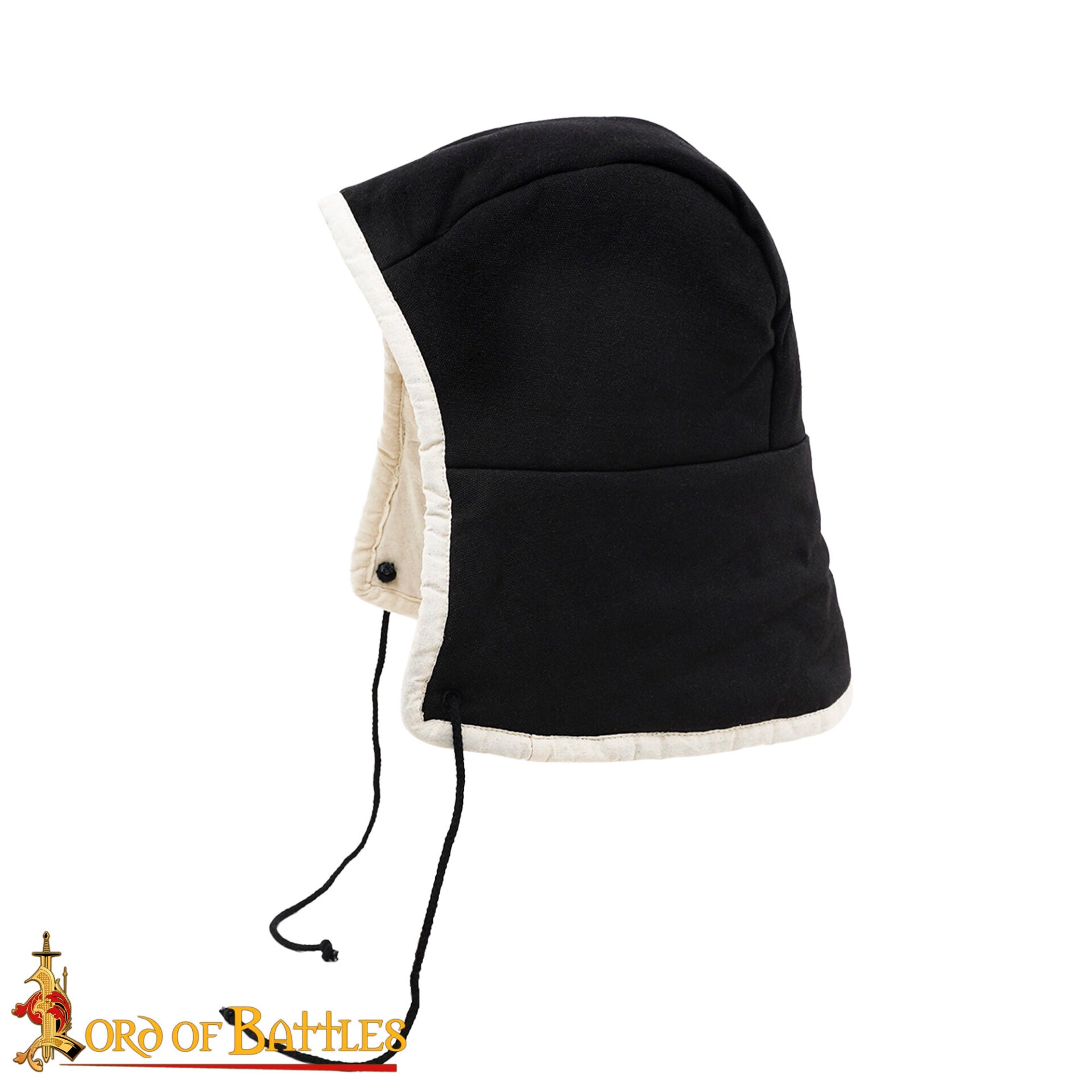 Gorra Acolchada Medieval - Forro de Casco Acolchado Negro - Imagen 5