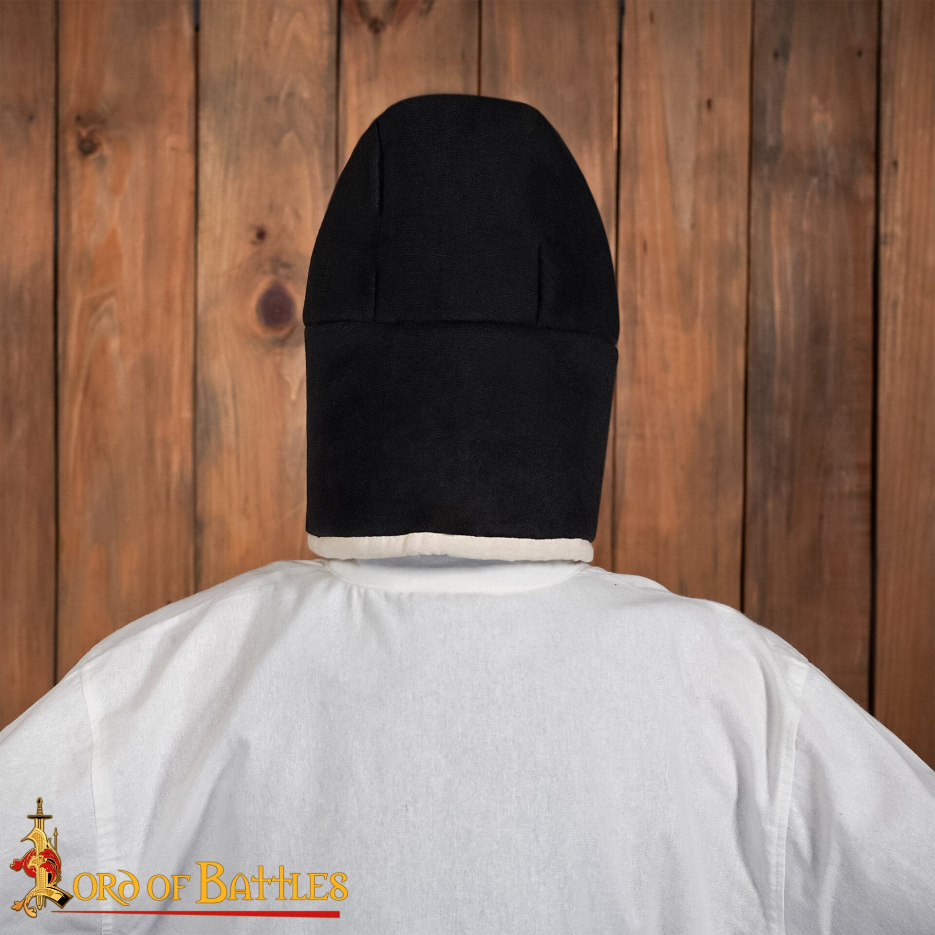 Gorra Acolchada Medieval - Forro de Casco Acolchado Negro - Imagen 7