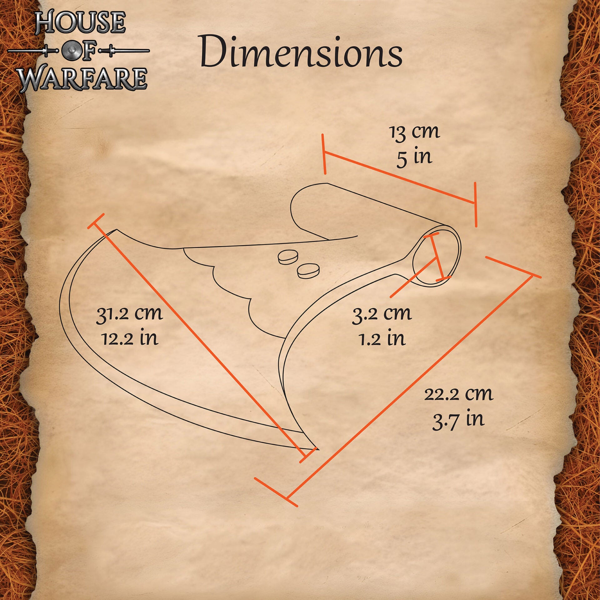 Gran Cabeza de Hacha - Hoja de Acero Forjada a Mano - Imagen 3