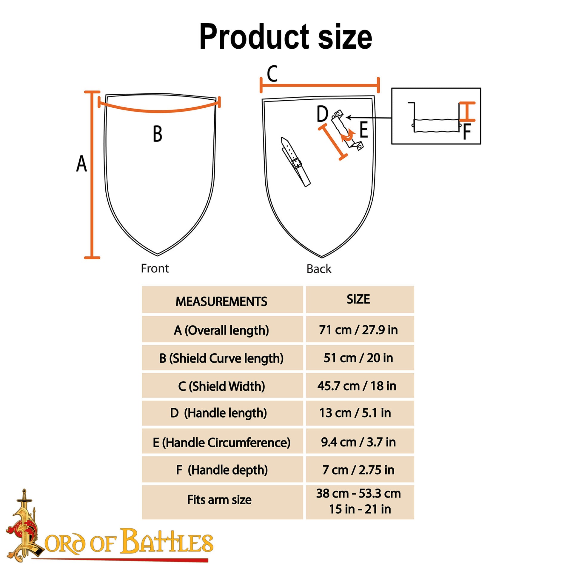 Escudo Edward con Diseño de Flor - Acero Dulce Pintado Calibre 18 - Imagen 3