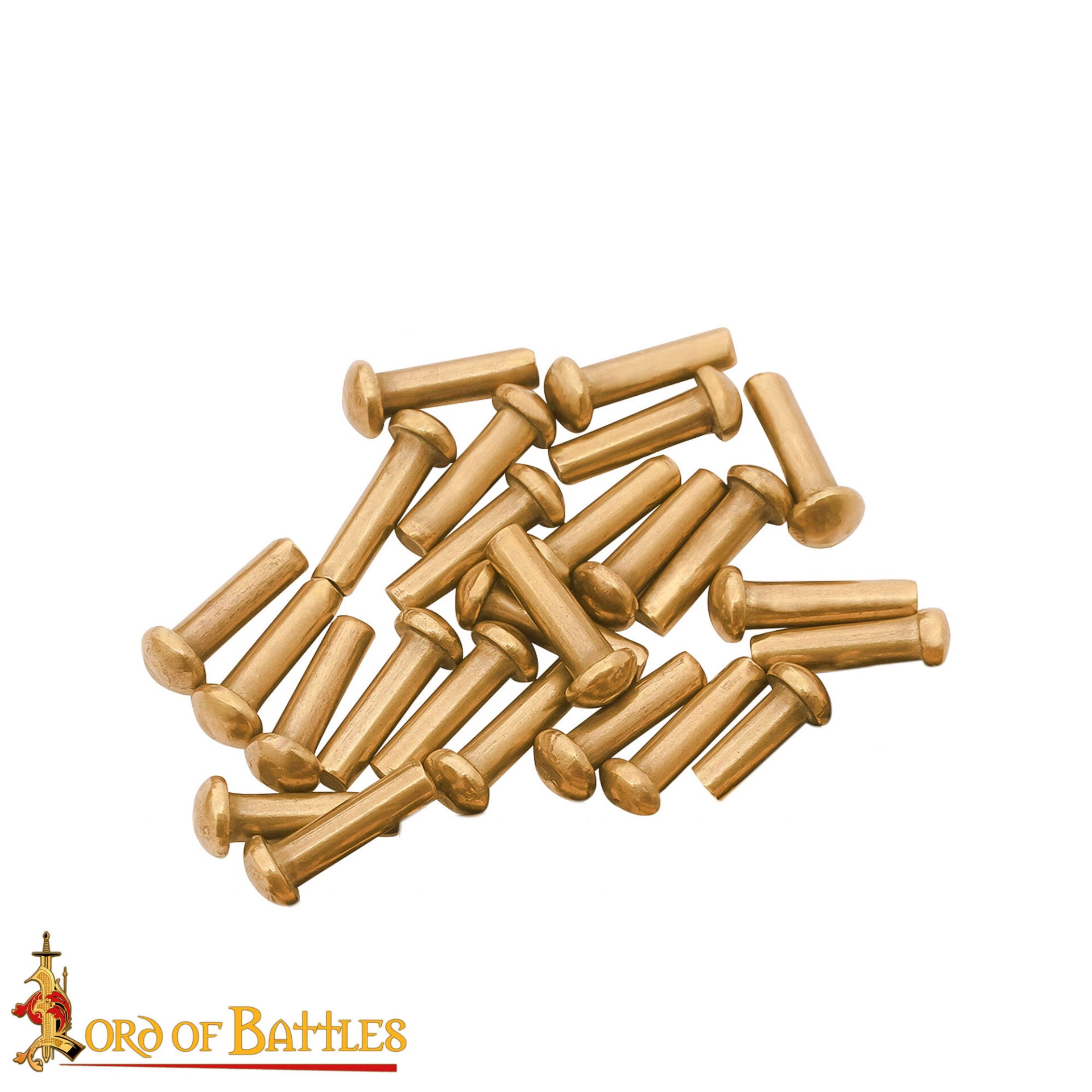 Juego de 25 Remaches Medievales de Latón de 8 Mm de Diámetro - Imagen 4