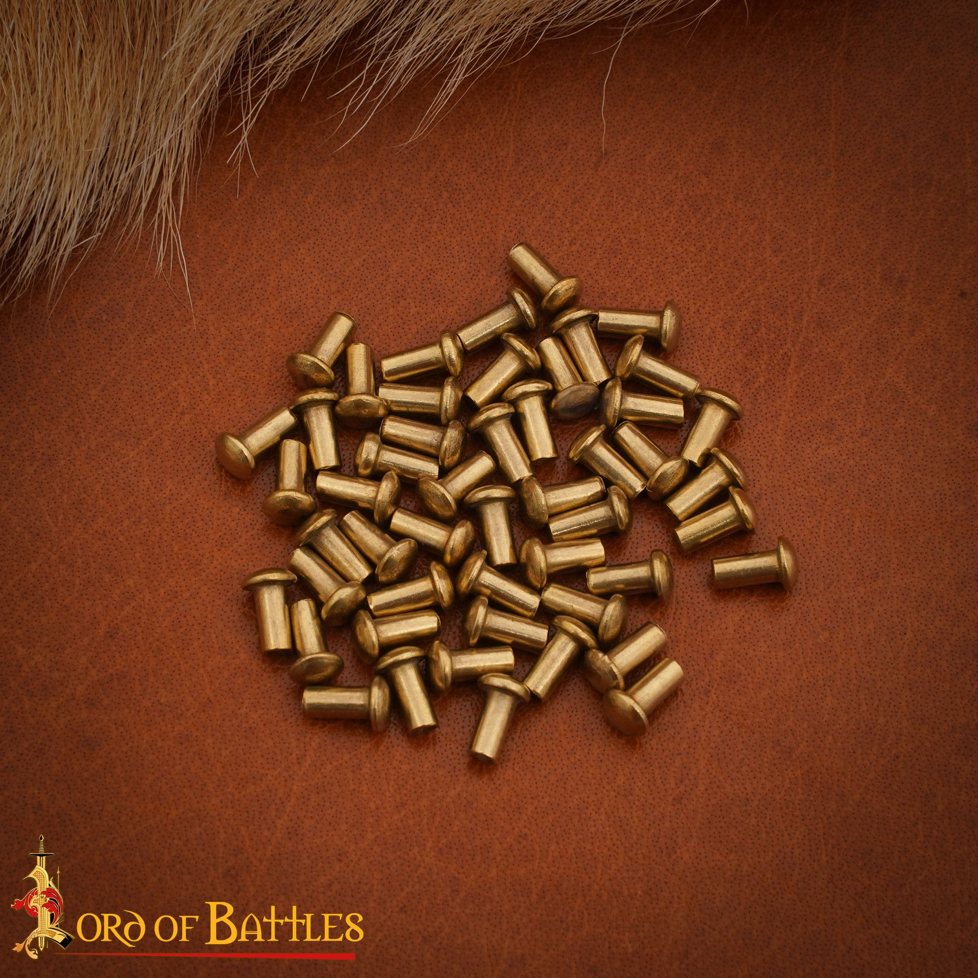 Juego de 25 Remaches Medievales de Latón de 8 Mm de Diámetro - Imagen 8