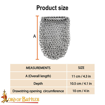 Cota de Malla Medieval - 8mm Butted Ring - 16 Gauge, Aluminium - Ideal For Chainmail Diy & Repairs - Imagen 3