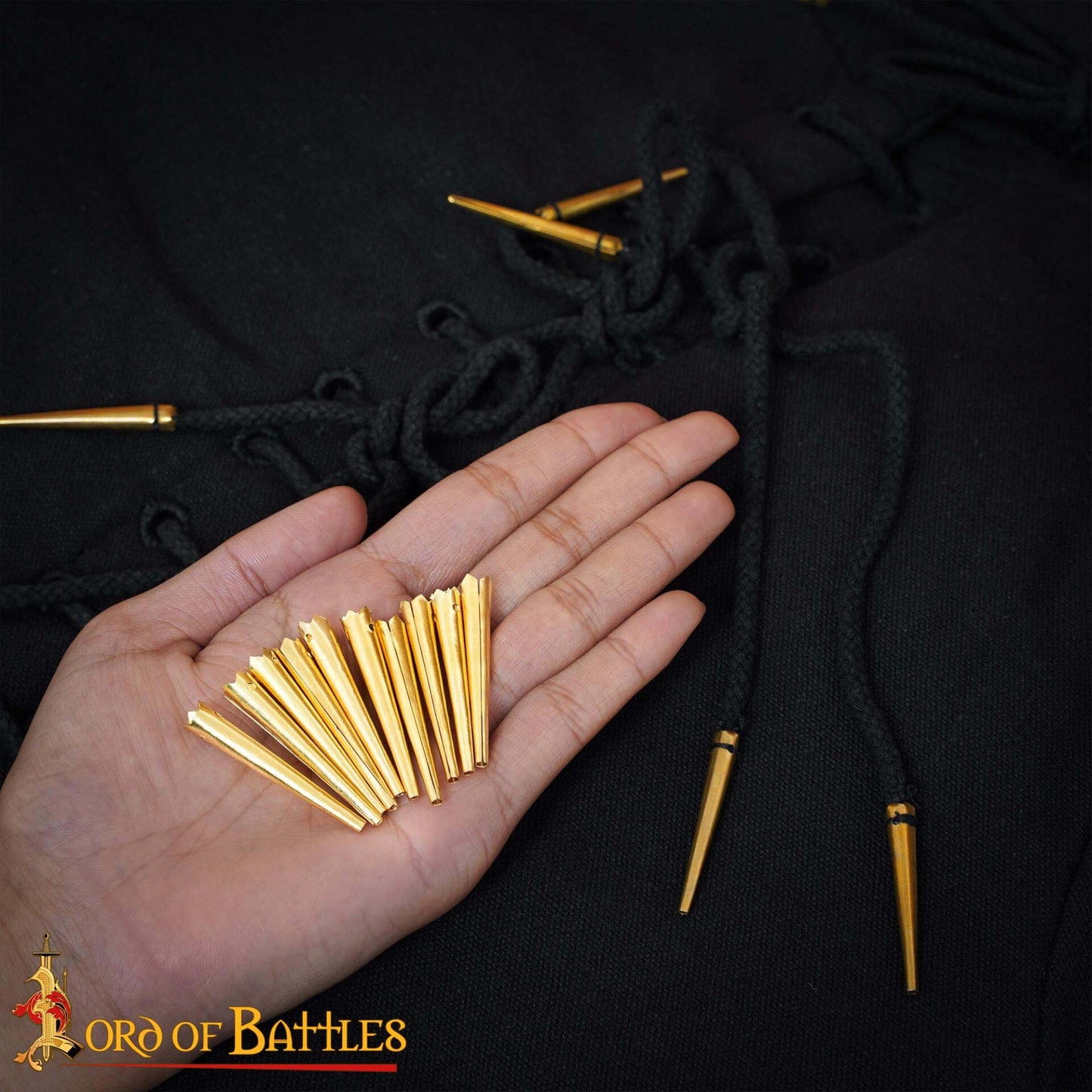 Juego de 10 Puntas de Lazo de Latón Macizo para Trajes Históricos y Artesanía en Cuero - Imagen 8
