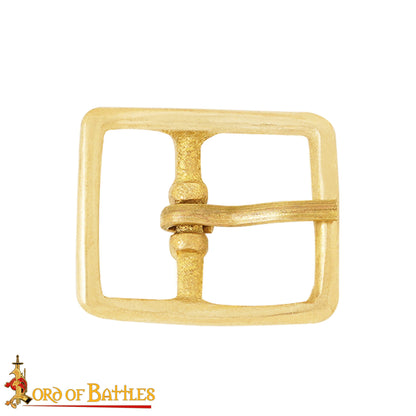 Hebilla Medieval de Latón para Cinturón - Rectangular Maciza - Imagen 11