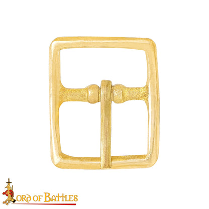 Hebilla Medieval de Latón para Cinturón - Rectangular Maciza - Imagen 10