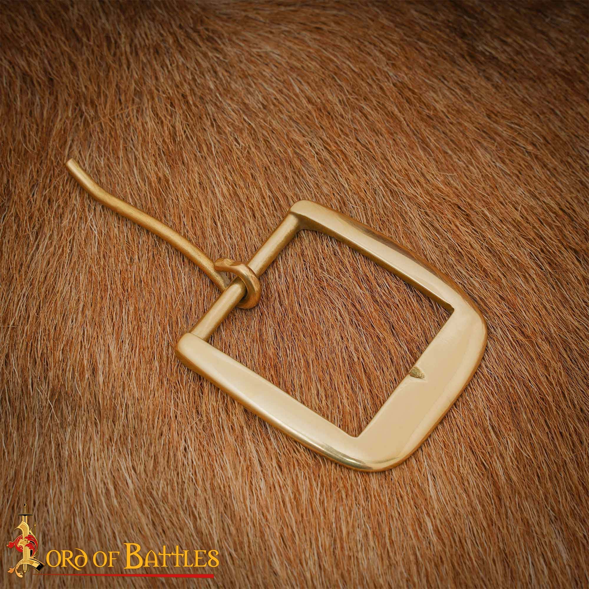 Hebilla Medieval de Latón para Cinturón - Marco Ancho para Marroquinería Histórica - Imagen 5