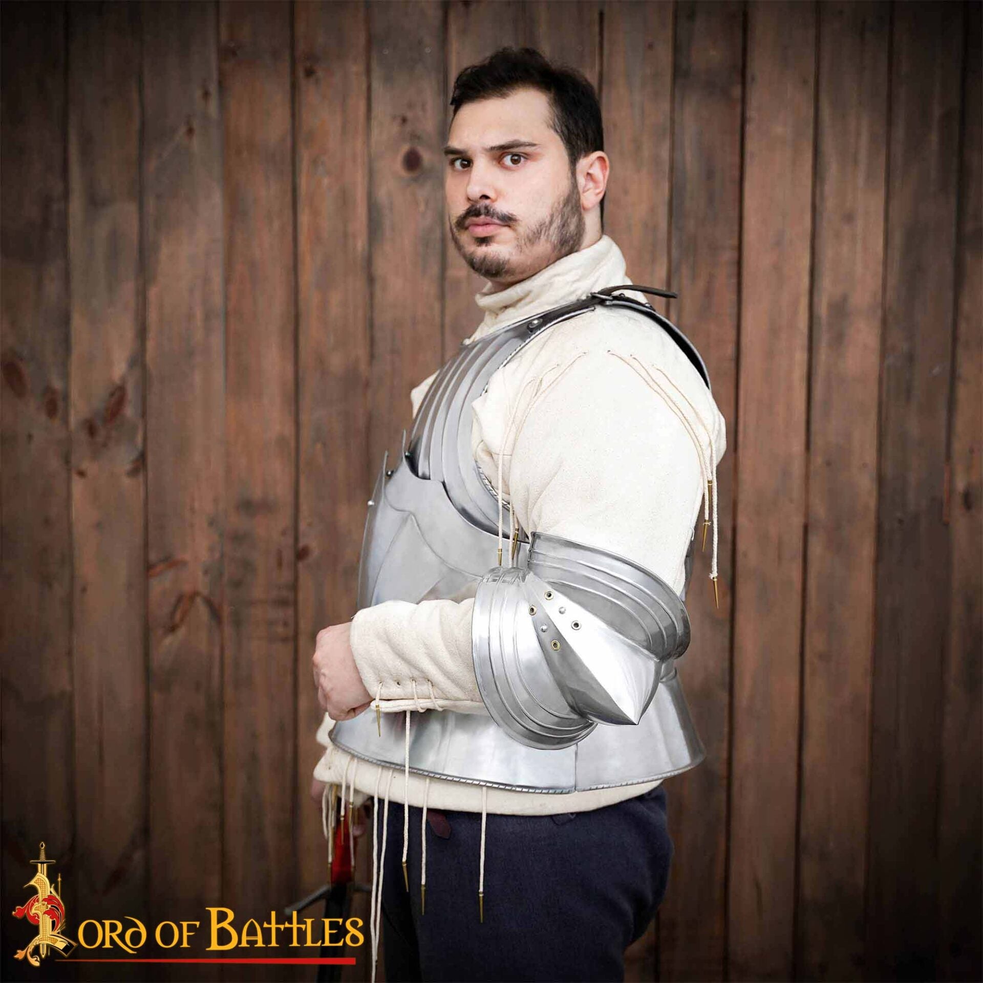 Codera Alemana del Siglo Xv Tipo a - Juego de Coderas de Acero Pulido de Calibre 18 - Protección Medieval - Imagen 6