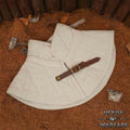 Cuello de Gambesón Medieval Acolchado con Relleno de Algodón y Hebilla de Cuero - Imagen 1