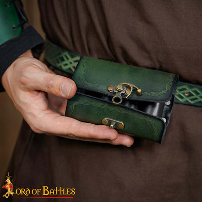 Imagen única de: Bolsa de pociones de cuero con 4 frascos