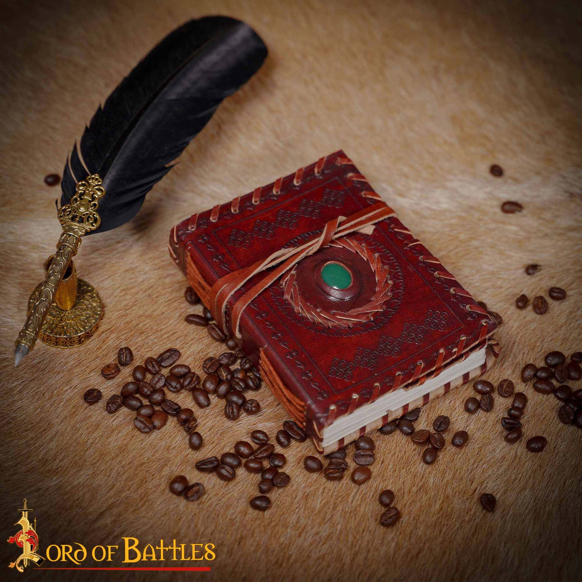 Diario Medieval de Cuero Diario de Cuero Auténtico Hecho a Mano - Imagen 16