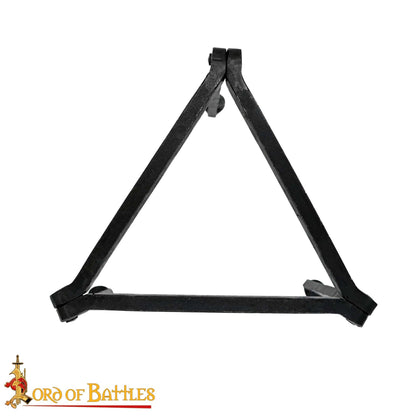 Trípode de Hierro Forjado a Mano - 9 Pulgadas Acabado Negro - Soporte Medieval para Olla de Campamento - Imagen 5