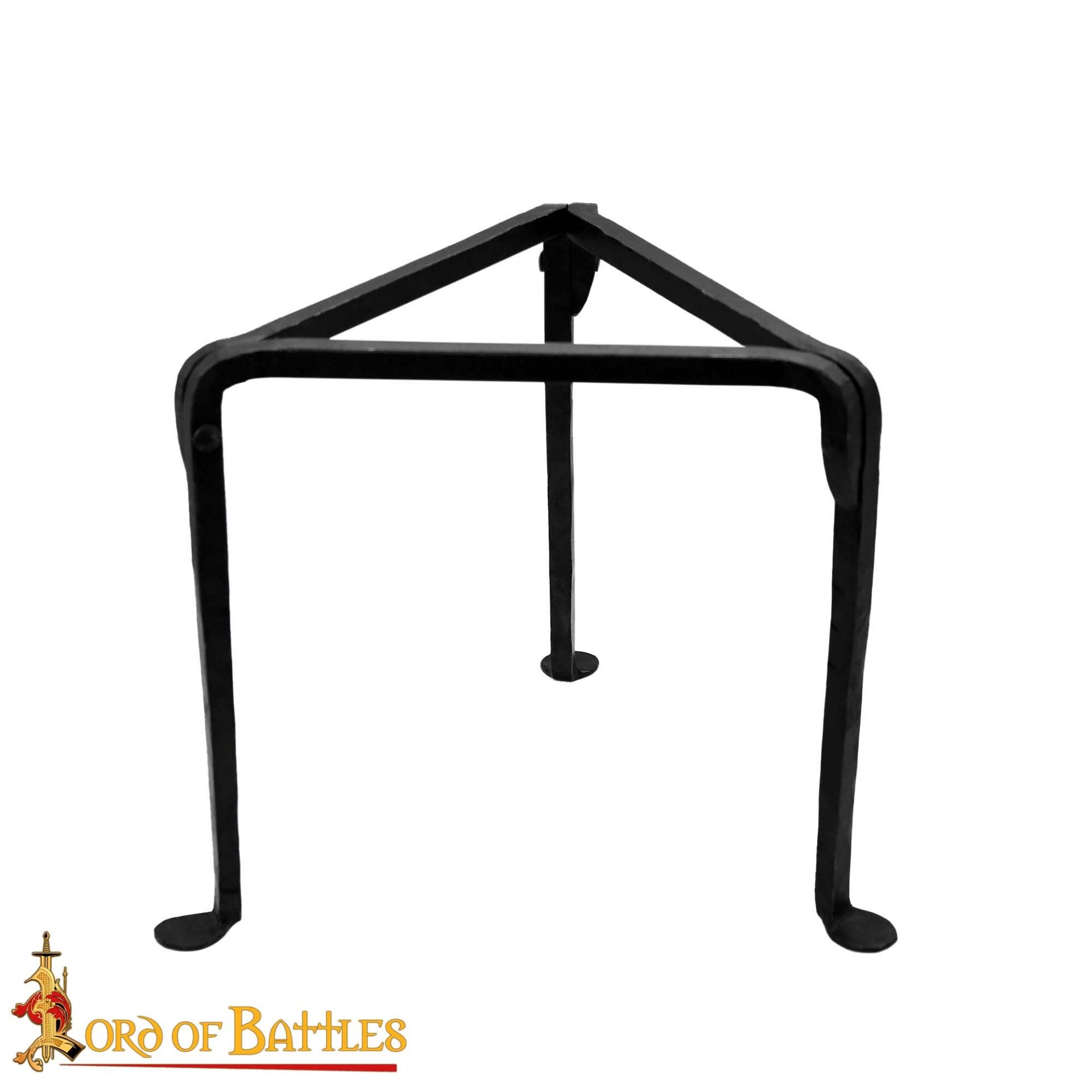 Trípode de Hierro Forjado a Mano - 9 Pulgadas Acabado Negro - Soporte Medieval para Olla de Campamento - Imagen 6