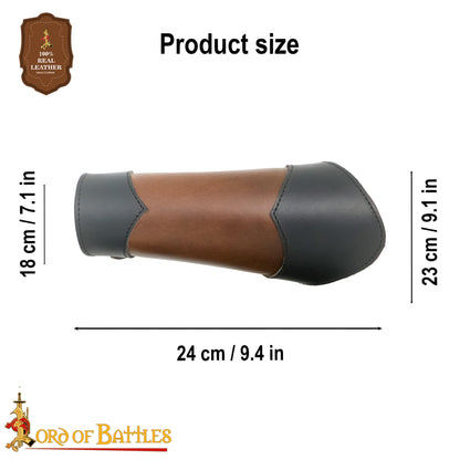 Brazaletes de Cuero Estilo Élfico Hechos a Mano - Par de Guardabrazos Marrón Auténtico - Imagen 3