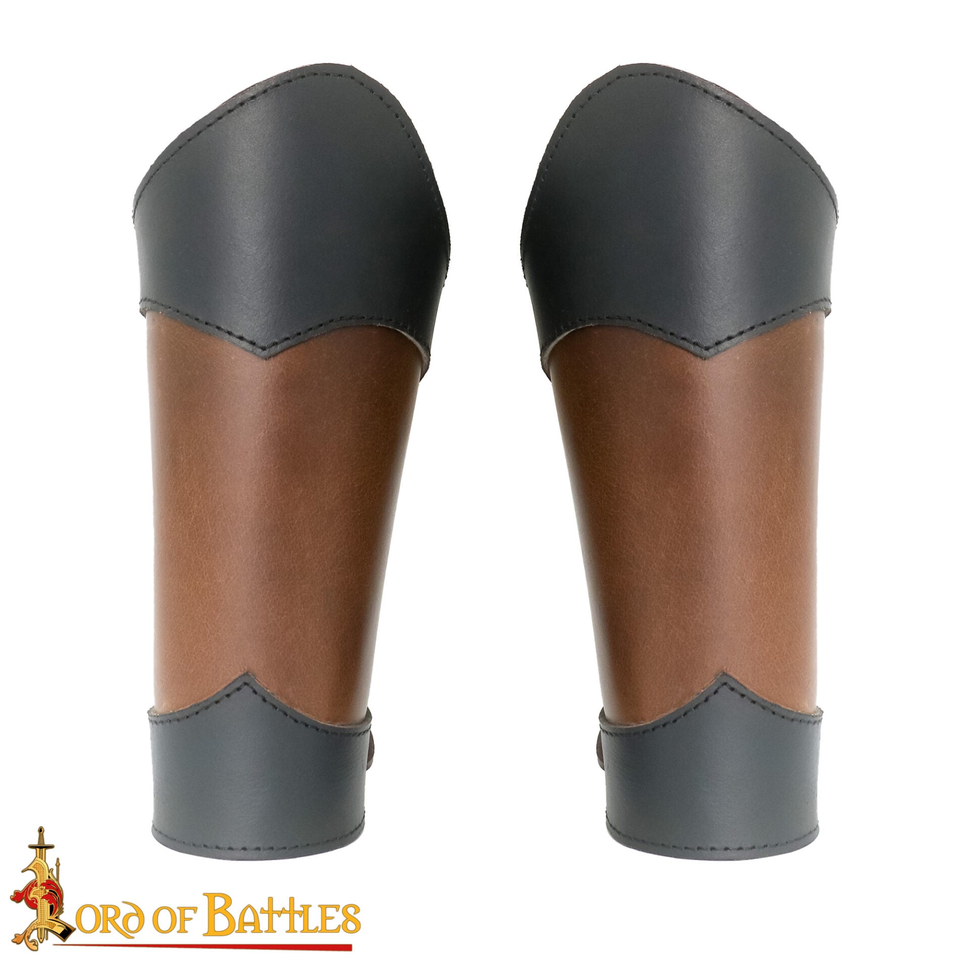 Brazaletes de Cuero Estilo Élfico Hechos a Mano - Par de Guardabrazos Marrón Auténtico - Imagen 4